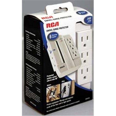 AUDIOVOX Audiovox PSWTS6R RCA 6 Outlet Swivel Surge Protector PSWTS6R